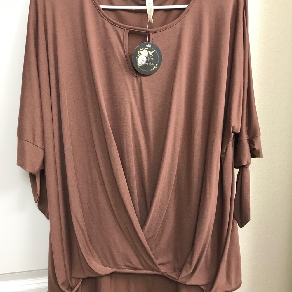 Wishlist Bamboo Tunic Scrunch Top - S